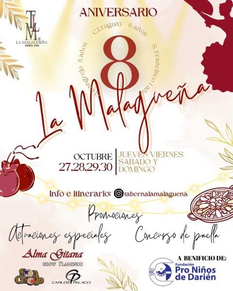 Restaurante LA MALAGUEÑA celebra su Aniversario a beneficio de Fundación.